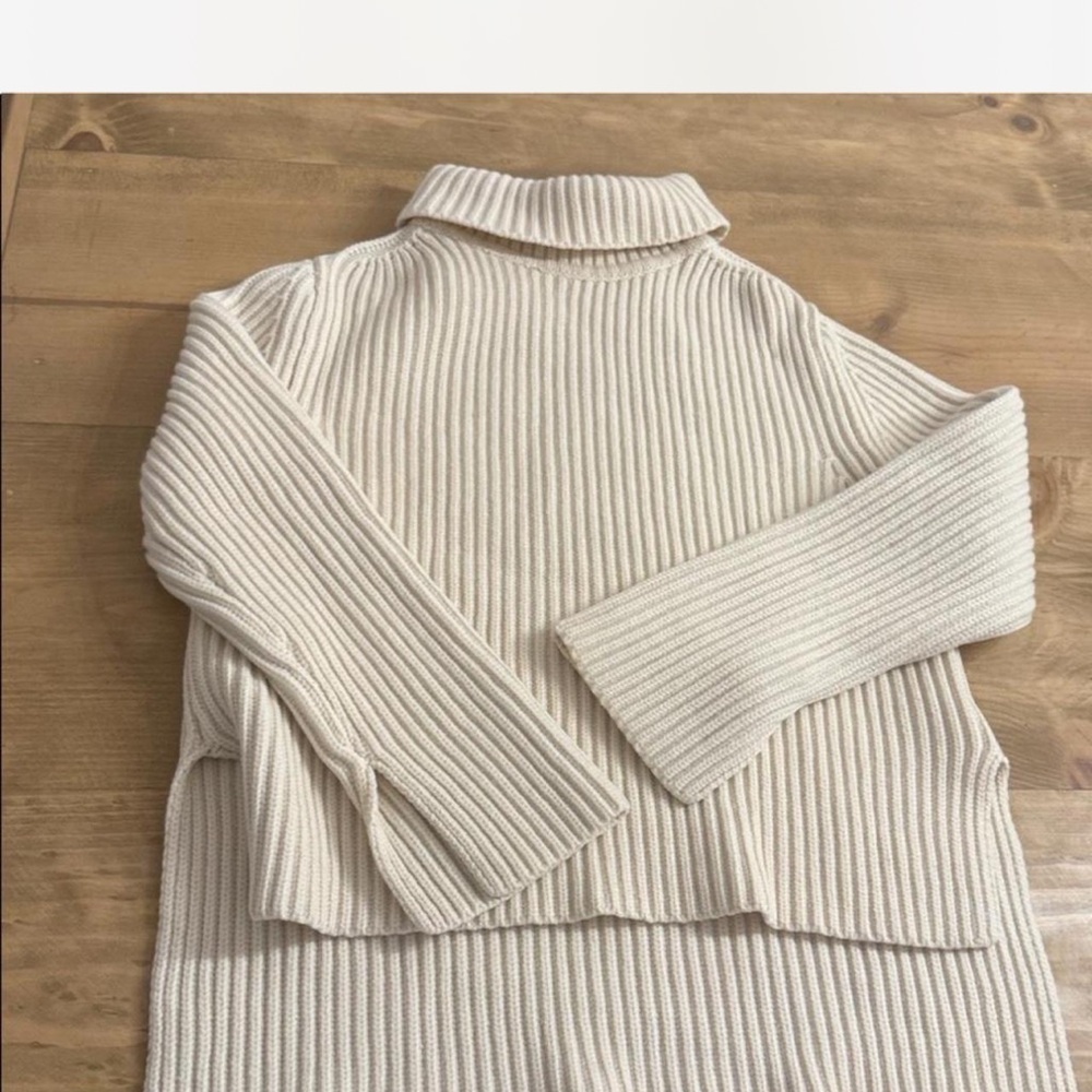 Joseph Cream Ribbed Turtleneck Sweater - Picture 2 of 3